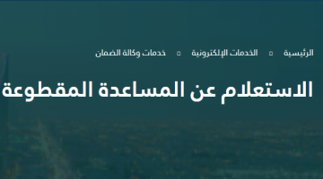 عن المساعدة المقطوعة 1443 هـ في الضمان الإجتماعي