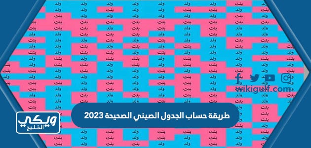 حساب الجدول الصيني الصحيحة 2023