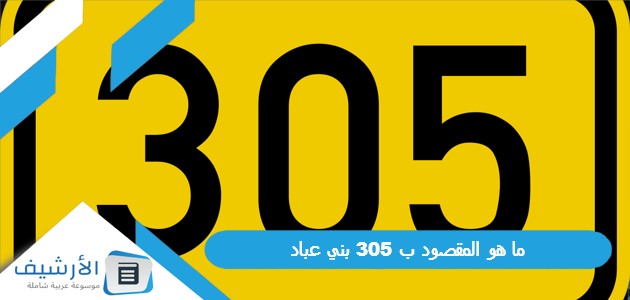 هو المقصود ب 305 بني عباد؟ وما هو نسب