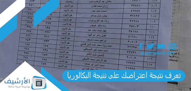 تعرف نتيجة اعتراضك على نتيجة البكالوريا رابط مباشر شغال