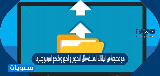 مجموعة من البيانات المختلفة مثل النصوص والصور ومقاطع الفيديو