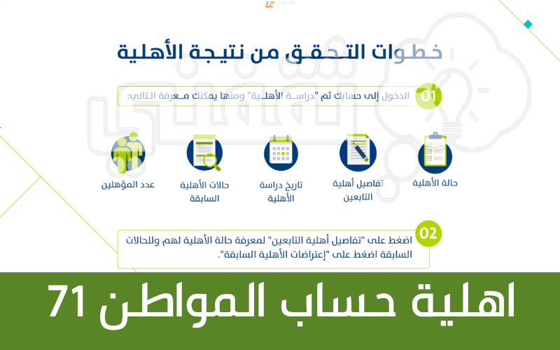 حساب المواطن 71 الاستعلام عن حساب المواطن لمستفيدي الضمان