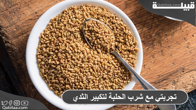 مع شرب الحلبة لتكبير الثدي 1