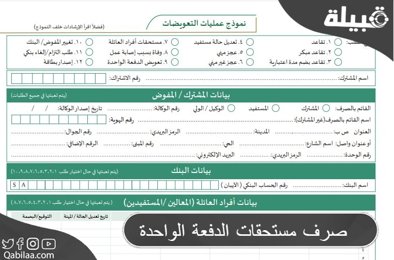 مستحقات الدفعة الواحدة