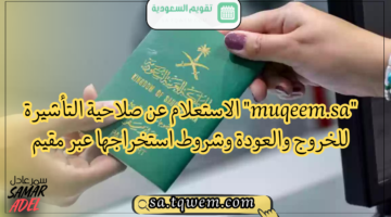 Muqeemsa الاستعلام عن صلاحية التأشيرة للخروج والعودة وشروط استخراجها عبر مقيم