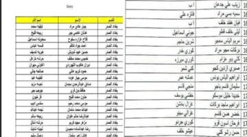 الان كشوفات Pdf أسماء المشمولين بالرعاية الاجتماعية الوجبة السابعة