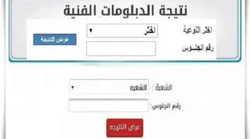 حالُا لينك نتيجة الدبلومات الفنية زراعي 2024 برقم