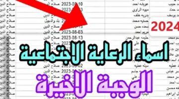 عن اسمك Pdf لينك اسماء المشمولين بالرعاية الاجتماعية 2024