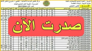 عن نتائج اعتراضات الصف السادس الابتدائي 2024 الدور الأول