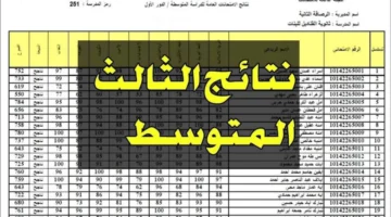 سرييع نتائج الثالث المتوسط 2024 نتائجنا الدور الأول في