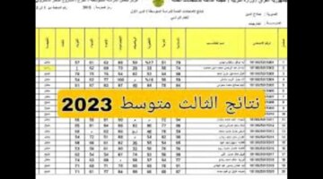 عموم المحافظات توقيت رفع نتائج الثالث المتوسط في العراق