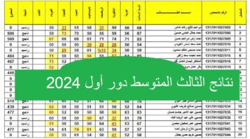 Resultsmlazemna نتائج الثالث المتوسط دور أول 2024 عموم المحافظات