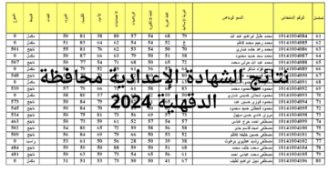 هنا رابط نتائج الشهادة الإعدادية محافظة الدقهلية 2024 برقم