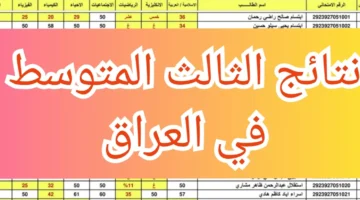 نتائج الثالث المتوسط الدور الأول 2024 لعموم المحافظات وخطوات