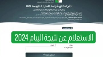 البيام 2024 احصل على النتيجة الآن عبر موقع الديوان