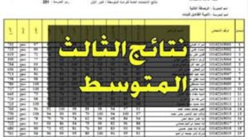 Pdf نتائج ثالث البصرة موقع نتائجنا رابط وزارة التربية تحميل