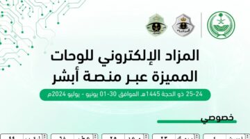 السعودي موعد انتهاء مزاد اللوحات الإلكتروني عبر منصة أبشر