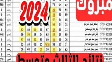 الPdf نشرت اعلاة نتائج الثالث متوسط دور الأول 2024العراق