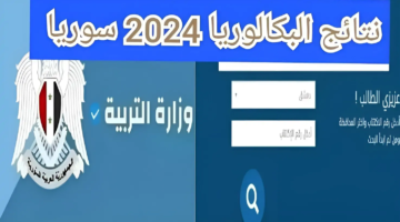 زر نتائج البكالوريا 2024 سوريا دمشق متاحة الآن عبر