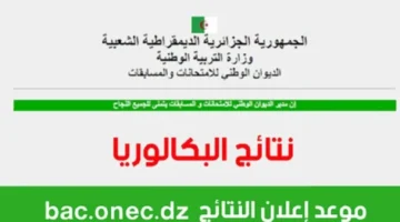 رسميًا رابط نتائج البكالوريا 2024 الجزائر عبر Bac Onec