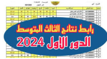 الآن رابط استعلام نتائج بغداد الصف الثالث المتوسط 2024