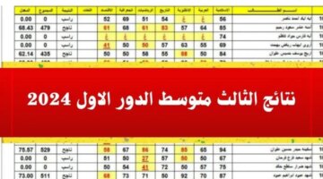 حالًا رابط استخراج نتائج الثالث متوسط الدور الاول Pdf