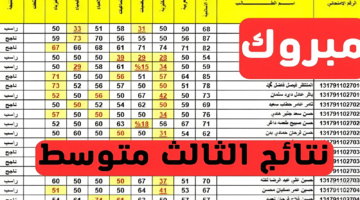 رسمية رابط نتائج الثالث متوسط Pdf الدور الأول 2024