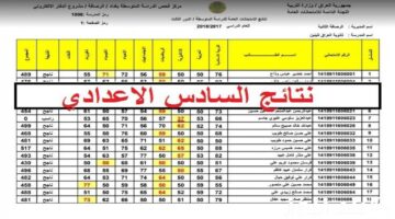 السادس اعدادي موقع نتائجنا بالإسم والرقم الامتحاني وموعد ظهور