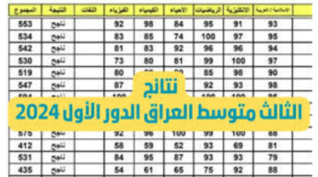 ظهرت عبر نتائجنا تنزيل كشوفات نتائج الثالث متوسط 2024