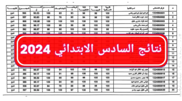 نتائج السادس الابتدائي الدور الثاني بالعراق بالاسم والرقم الامتحاني