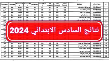 رابط نتائج السادس الابتدائي 2024 دور ثاني في العراق