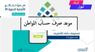 صرف دعم حساب المواطن لهذا الشهر الدفعة 81 واهم